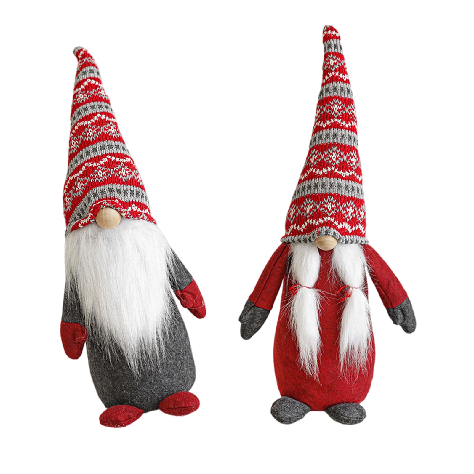 PANGBOER Décoration de Noël faite à la main en peluche scandinave Mr Mrs pour décoration de maison, décorations de vacances naines