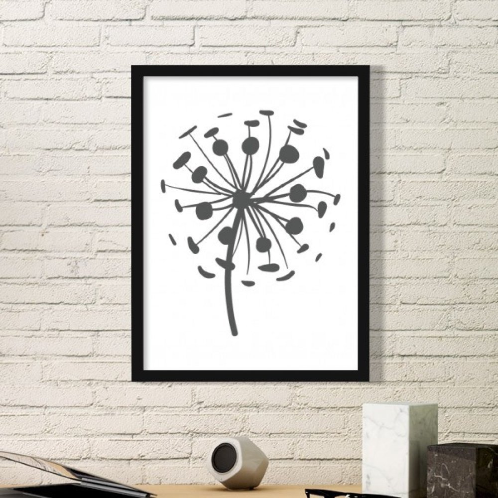 Cadre photo pissenlit en bois noir le cadeau de décoration idéal pour vos proches
