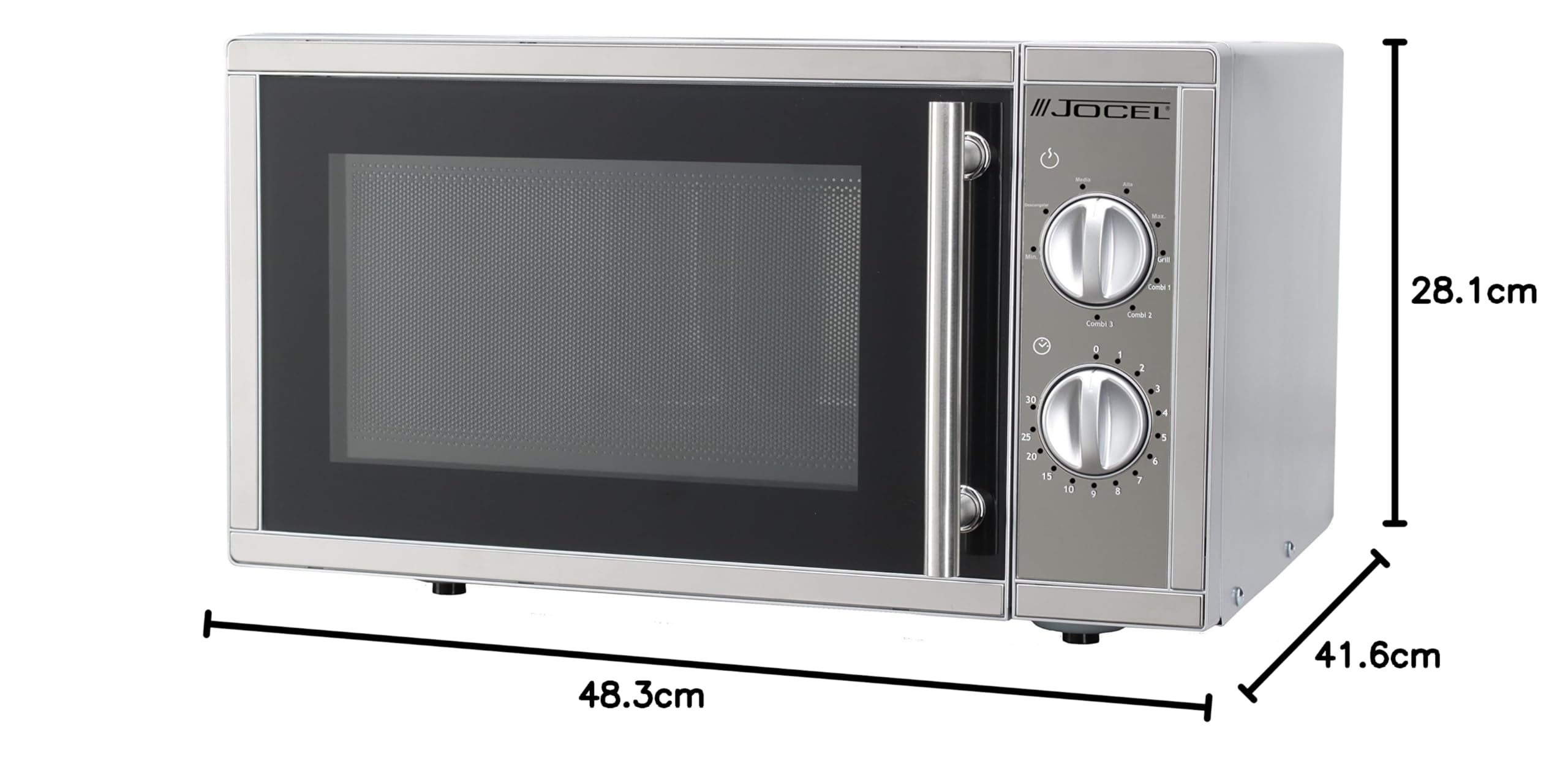 Jocel JMO011428 Microondas, 900 W, 25 litros, Gris