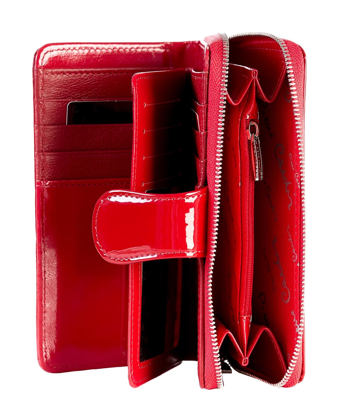Cartera Pierre Cardin para mujer, hermosa, grande, espaciosa, de cuero genuino, regalo, cartera con monedero, porta tarjetas, cartera para chica, de cuero