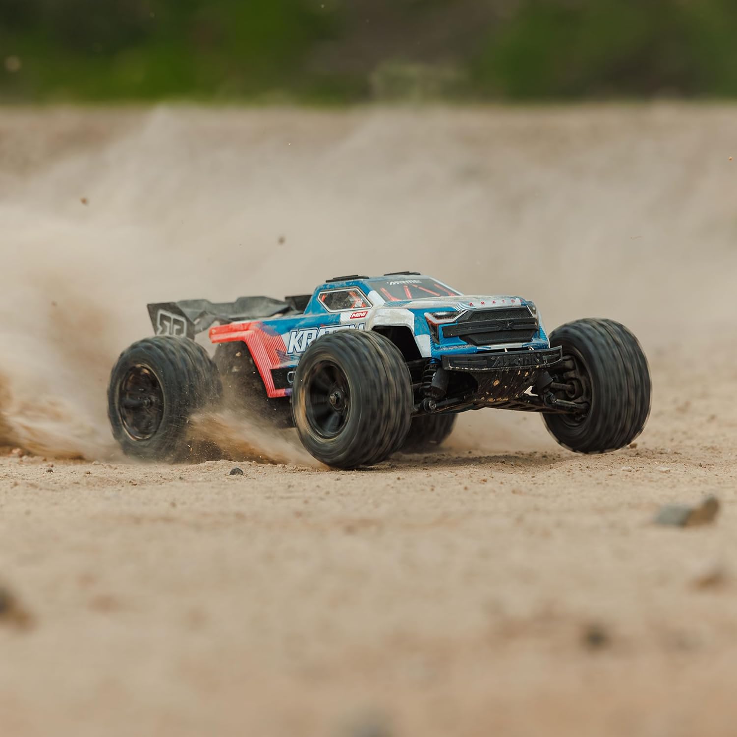 ARRMA 1/16 Mini Kraton 3S DSC 4X4 RTR Brushless Speed Truck (3S Battery & Charger Included), Red/Blue, ARA2508ST1