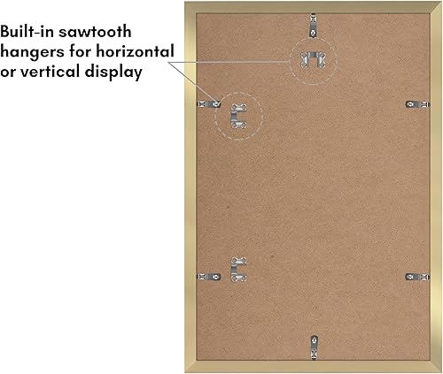 Vista 241 de Americanflat Portarretratos de 8 x 12 pulgadas con plexiglás pulido, juego de 2 portarretratos de 6 x 8 pulgadas con paspartú o para fotos de 8 x 12