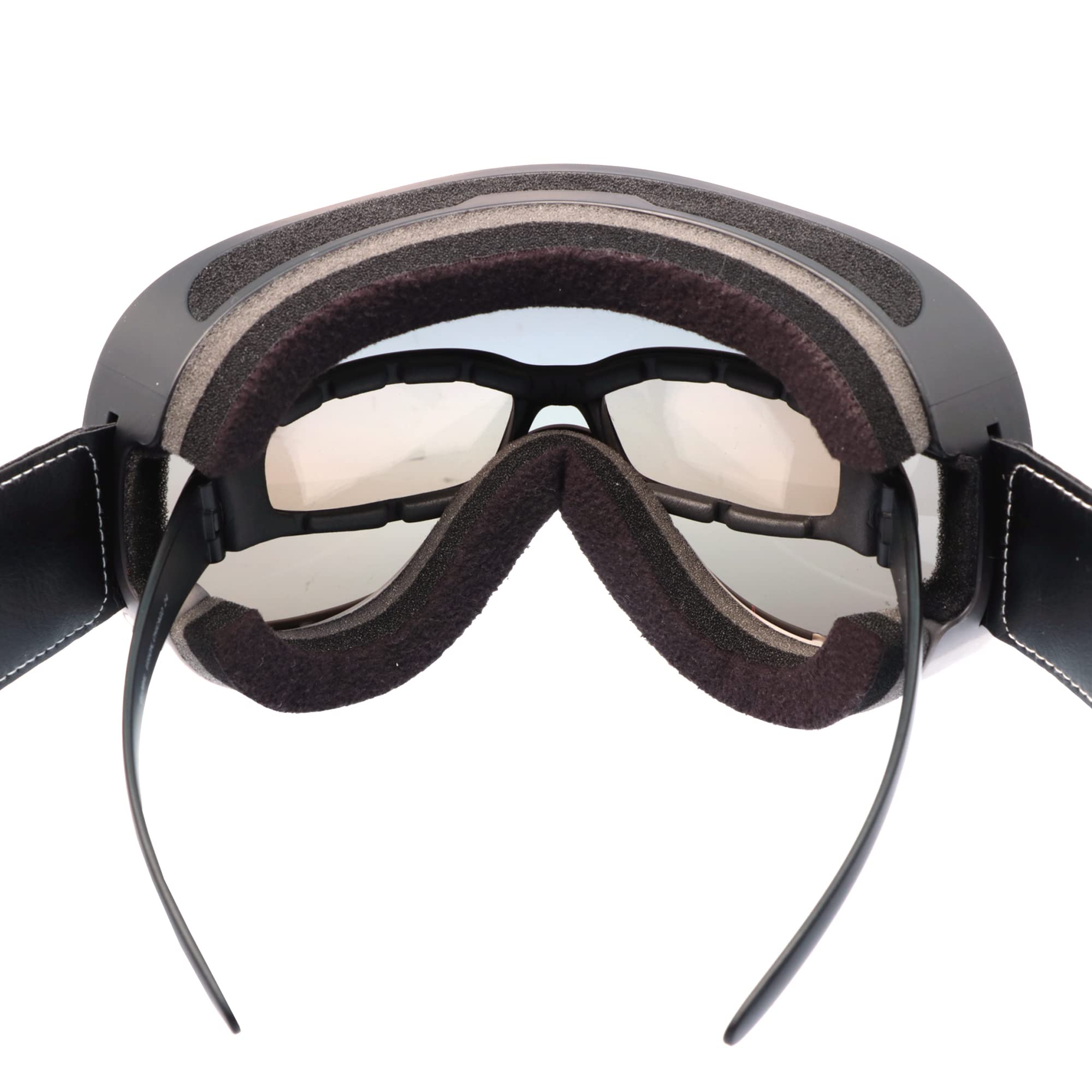 Motorradbrille Retro Style - Winddichte Pilotenbrille Aus Leder Für Motorradfahrer