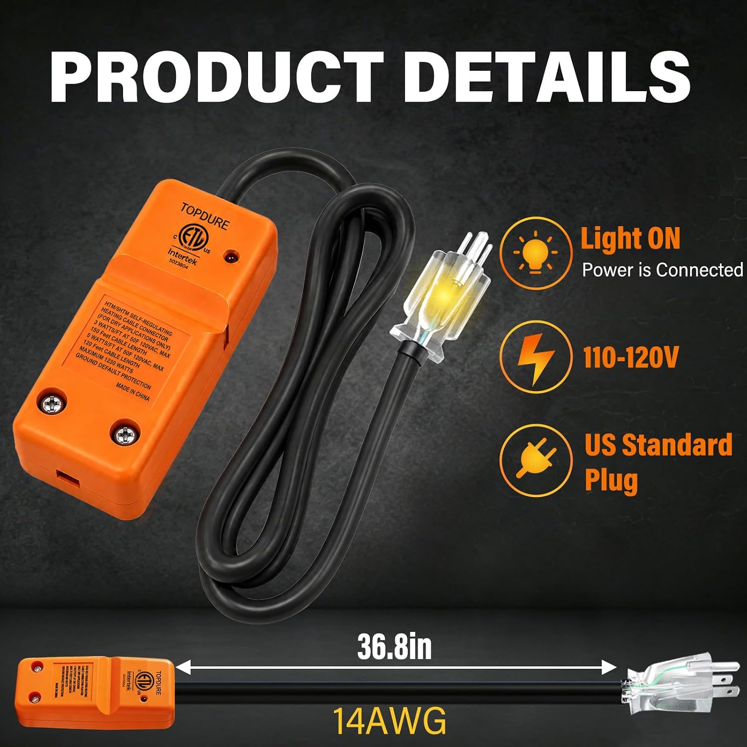 Self-Regulating Heat Cable Plug-in Connection Kit Cable Accessory image 4