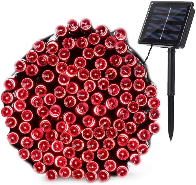 Qedertek 200 LED Solar Christmas Lights, 72ft Fairy String Lights for