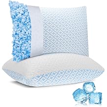 SOMITO Cooling Bed Pillows for Sleeping Shredded Memory Foam Pillows Queen
