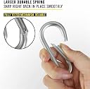 STRIVE FIT (Pack of 4) S Lock for LAT Pull Down Attachment Cable Machine Accessories for Gym with Multi Option: V-Handle, Tricep Rope, D-Handle, V-Shaped Bar, Snap Iron Hook Carabiner (Silver) gallery image