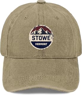 Stowe Vermont Mountain Graphic Hat Women Funny Baseball Cap Funny Birthday Gifts for Men