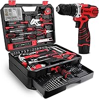 KingTool 276-Piece Tool Set with 12V Cordless Drill & Toolbox Drawer - Ultimate DIY Kit for Homeowners & Handymen