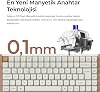 Keychron K2 HE Kablosuz Manyetik Anahtar Türkçe Klavye Gateron çift raylı manyetik bulutsu anahtarlar.(K2H-Q1-TR)