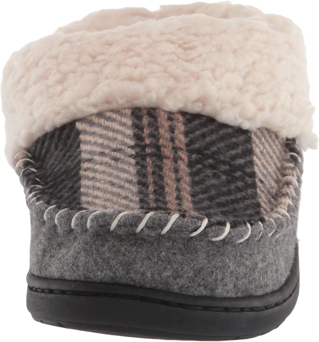 women's dearfoams elaine woven plaid clog slippers