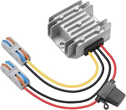 DC/DC 9-36V to 12V 5A Port Converter, Voltage Converter 12/24V to 12V 5A 60W MAX, Waterproof Buck Converter with Fuse & Terminal Strip, Down Voltage Regulator for Car Boat Photovoltaic