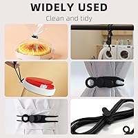 Vista 5 de Organizador de Cables de Datos, 2025 Nuevas Correas de Cable de Silicona Elástica, Sujetadores de Cables Reutilizables para Agrupar y Sujetar