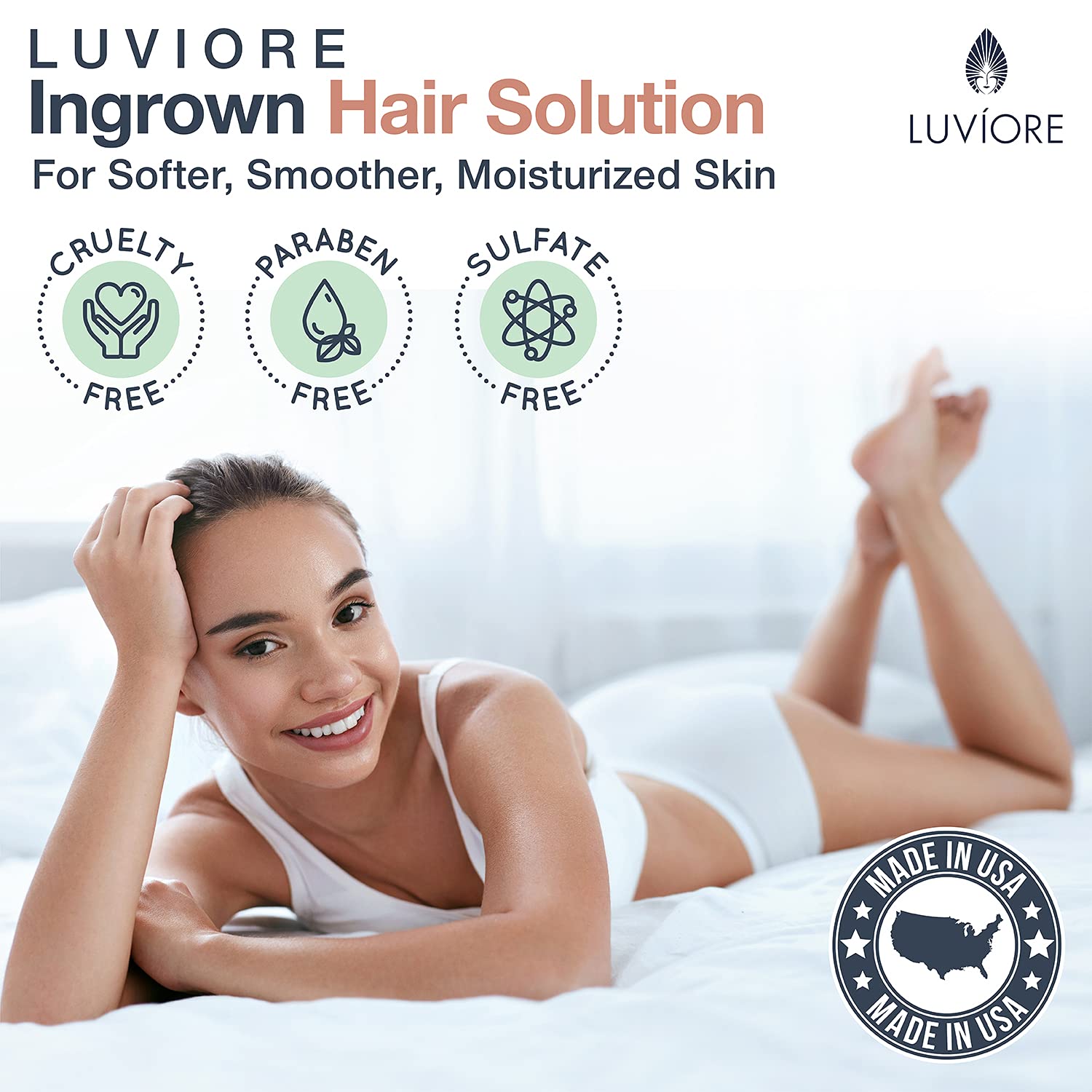 Buy Luviore Ingrown Hair Treatment Solution (4 oz) After Shave for Women & Men Ingrown Hair