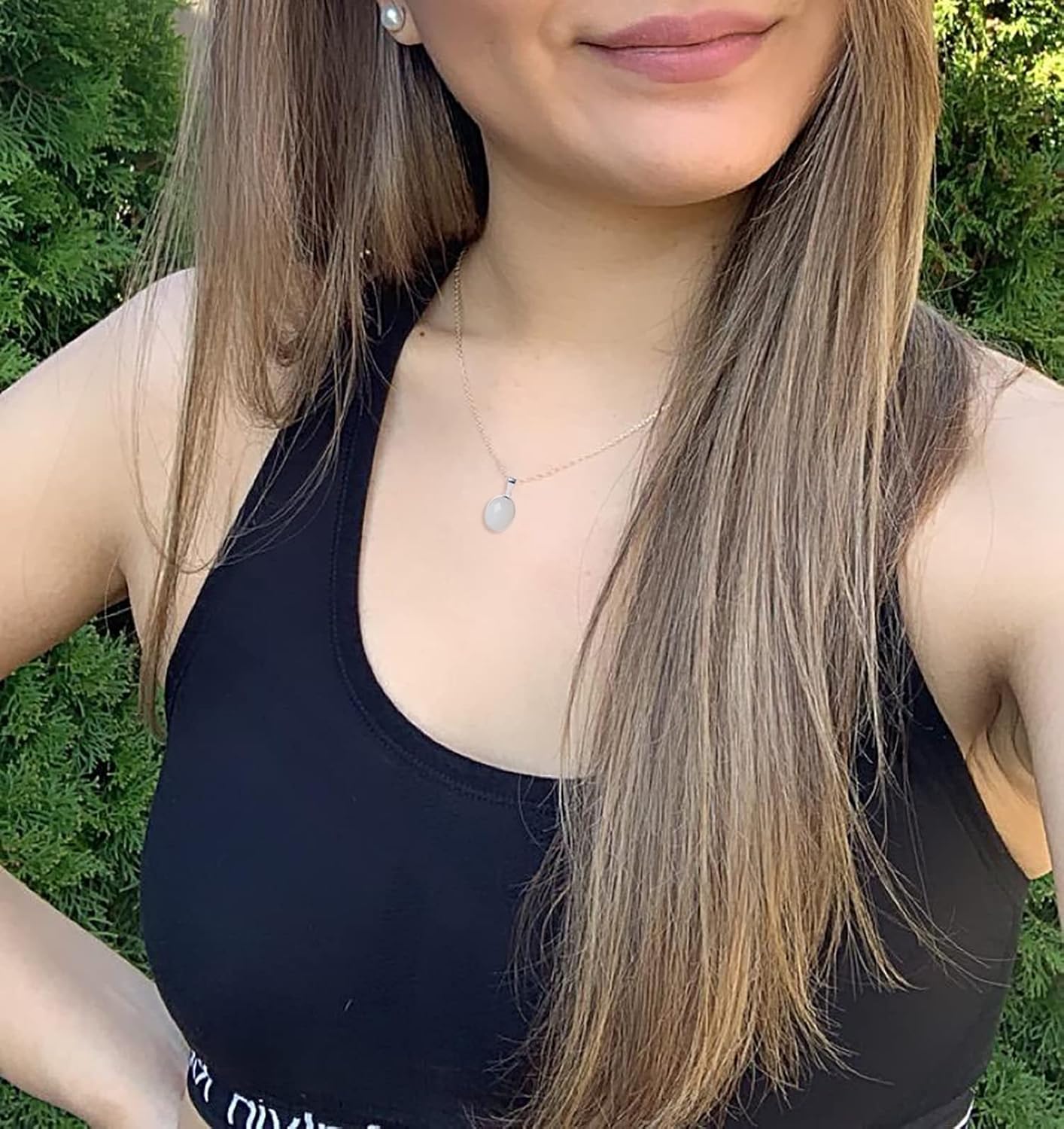 Sterling Silver White Moonstone Necklace New Beginnings Gifts for Women - Image 2