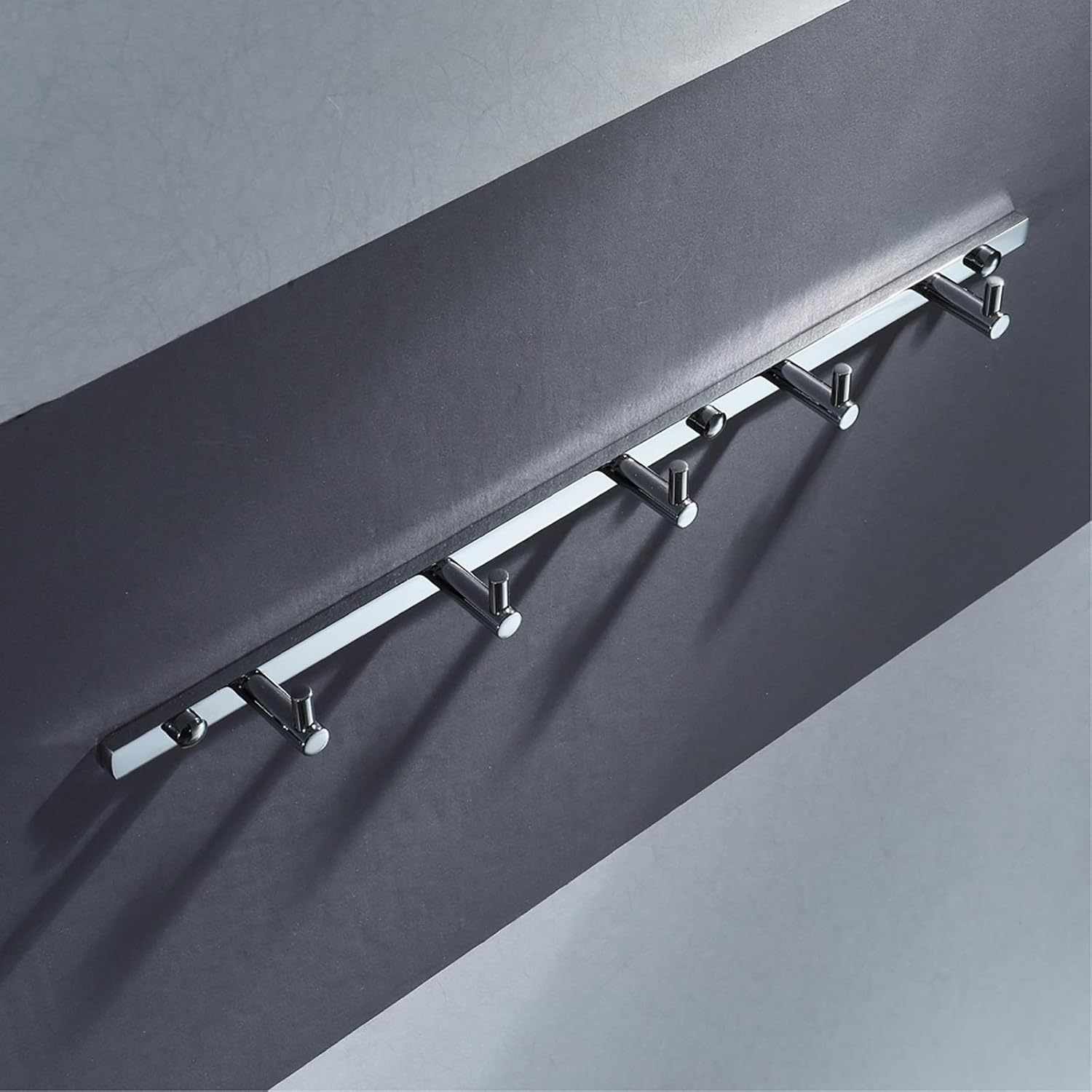 Coat Hooks with 5 Hooks, Chrome Coat Rack Wall Mounted Robe Hook Brass Towel Hook Heavy Duty Shower Hook for Bathroom, Kitchen, Office, Screw Installation,2 Hooks