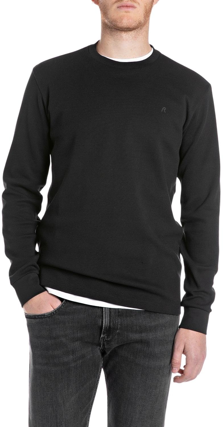 Replay Men's T-Shirt, 098 Black, S