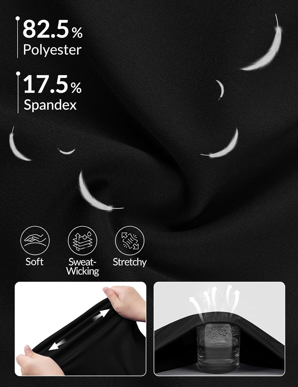 baleaf Womens Knee Length Capri Leggings with 3 Pockets Yoga Capri Pants High Waisted Summer Casual Wokrout - Image 6