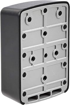 Amazon Basics Wall Mounted Key Storage Box, Combination Lock, Black, 3.5 x 8.6 x 12 cm