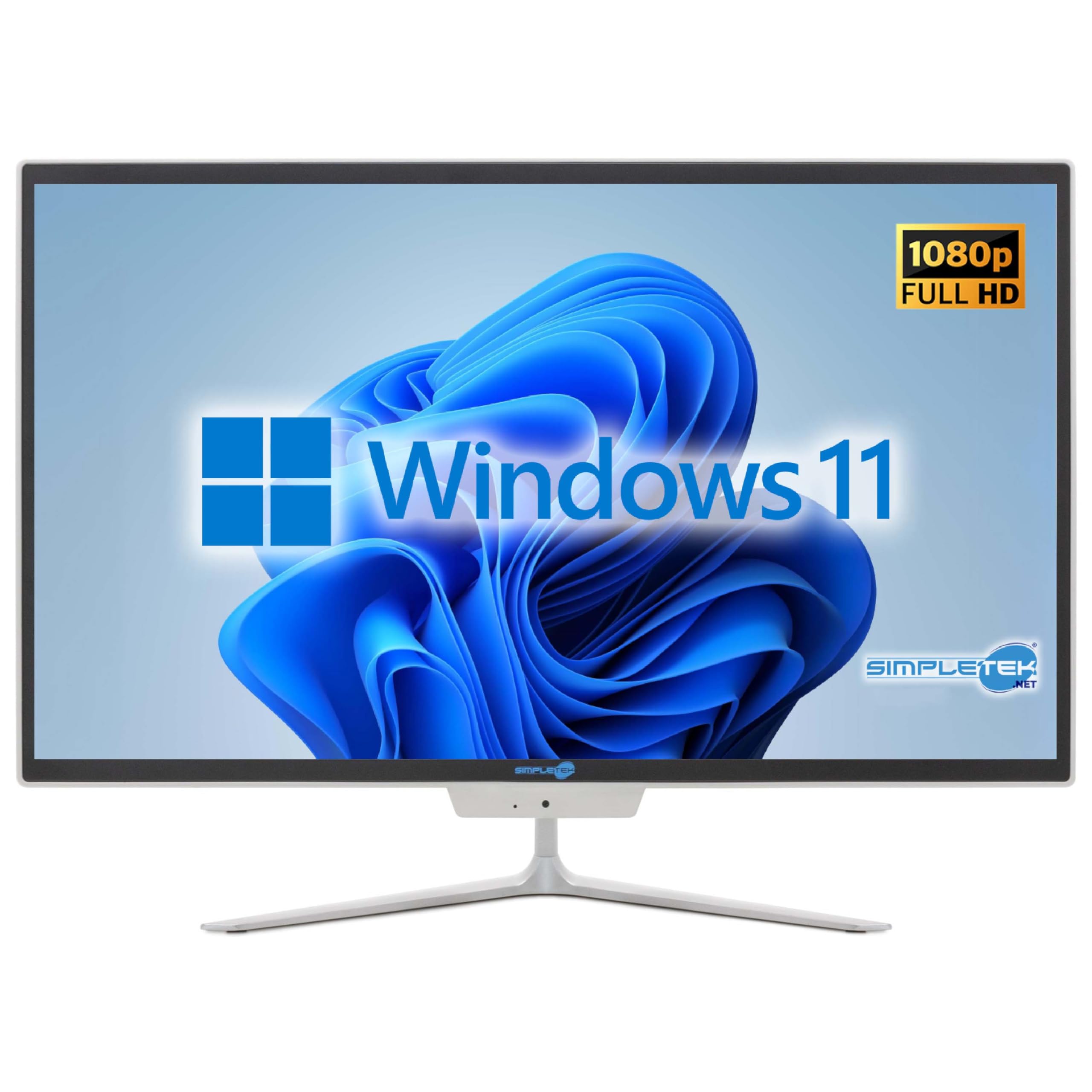 SIMPLETEK - PC All in One Core i7 fino 3.80GHz 16GB RAM SSD 2TB Windows 11 Pro | Display 24" FHD Webcam integrata WiFi BT LAN HDMI | Computer Fisso Casa Ufficio Scuola Lavoro