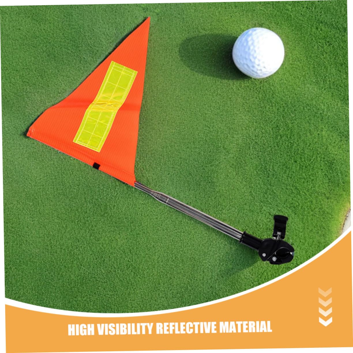 NOLITOY 2piezas Bandera De Seguridad Reflectante para Carritos De Golf Diseño Ajustable para Carritos De Golf y Sillas De Ruedas Actividades