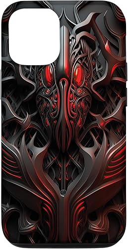 iPhone 14 Pro Alien Style Pattern Biomechanical and Mechanical Case