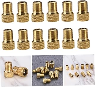 VICASKY 12pcs Copper Bike Pump Adapters Connectors for to Conversion Lightweight and Easy to Install Compatible Air and Pumps