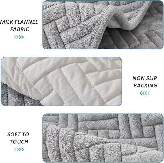GKXLH New Sofa Cover Washable - Soft Milk Flannel Sofa Covers 1 2 3 Seater, Non-Slip Sofa Slipcovers, Couch Covers for Sectional Sofa, Corner Couch Cover L Shape Furniture Protector (Light Grey,70x90)