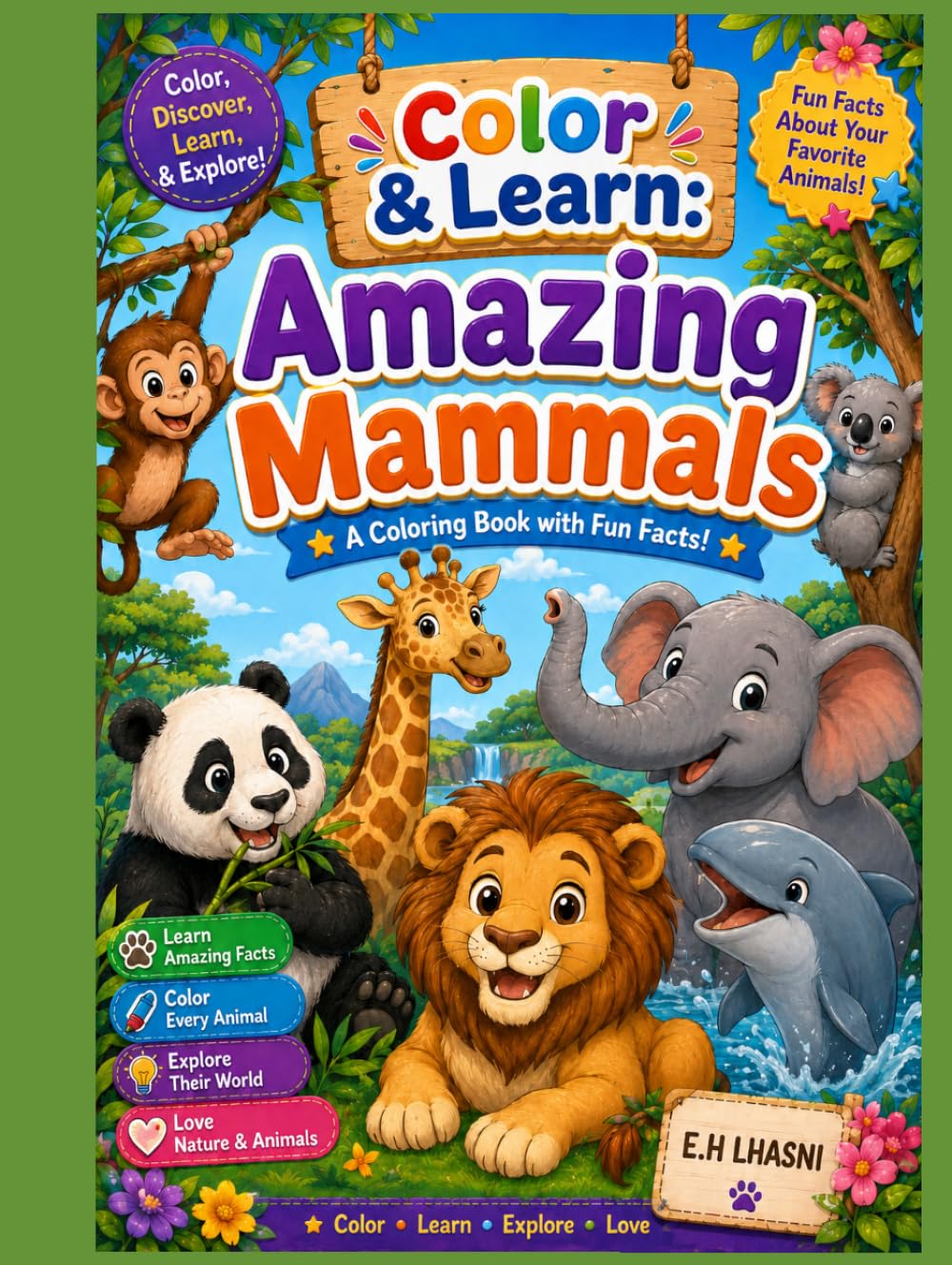 Color & Learn: Amazing Mammals: A coloring book with fun facts