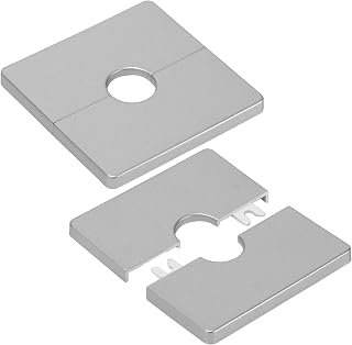 ABS Plastics Pipe Wall Covers, Split Flange & Escutcheon Plate, 22mm Self-Adhesive