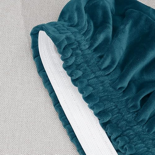 Miniatura 5 de SXITOWH Juego de 2 fundas elásticas para sillas con respaldo de ala, protector reutilizable para silla de brazo, protector lavable para silla de