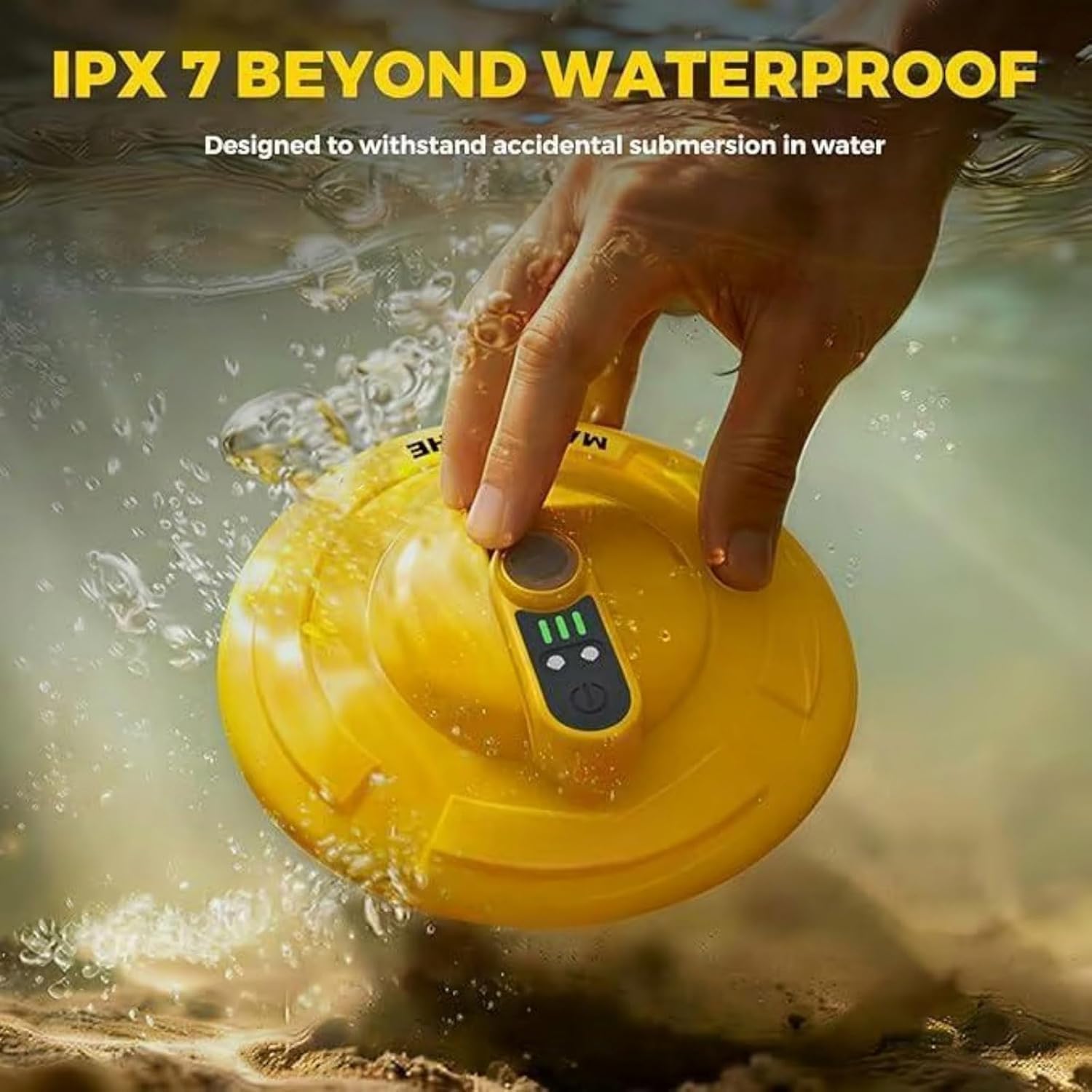 IPX7 Floating & Rechargeable Bait Bucket Aerator, 14H Portable Battery Powered Bait Bucket with Aerator for Aquarium Fish Tank Air Pump Bubbler Outdoor Fishing