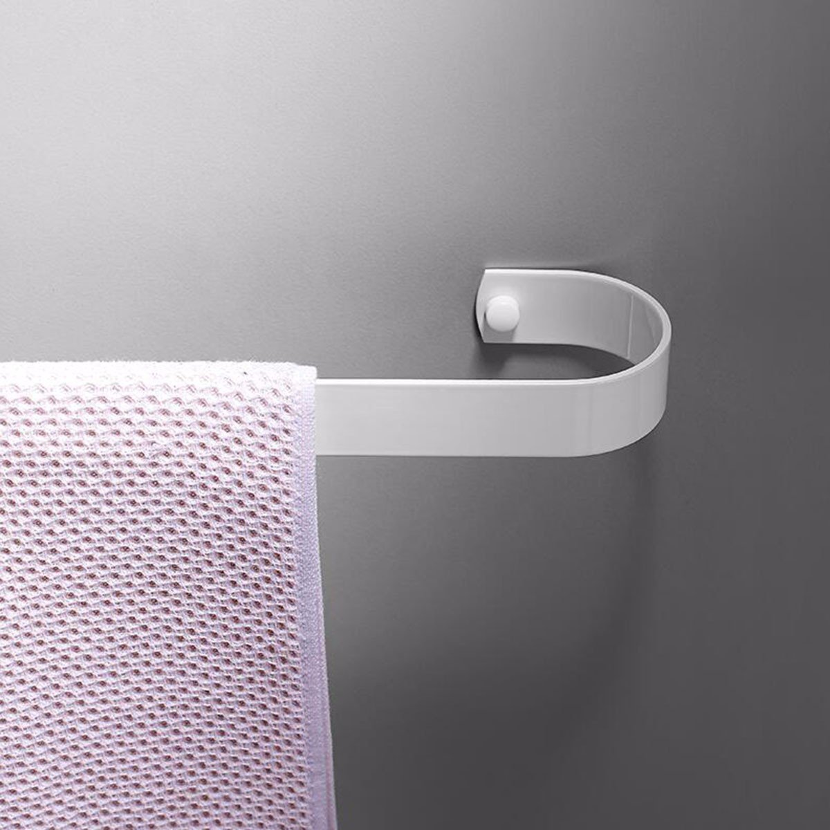 Handtuchhalter Nordische Voller Kupfer Toilette Lack Mit Wei?en Haaren Handtuchhalter Single Bar Bad Handtuch Rod Loch Handtuch Bügel Kleiderbügel,B