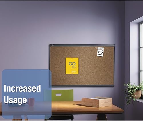 Miniatura 4 de Quartet Tablero de anuncios B243G, 3 pies x 2 pies, marco de grafito