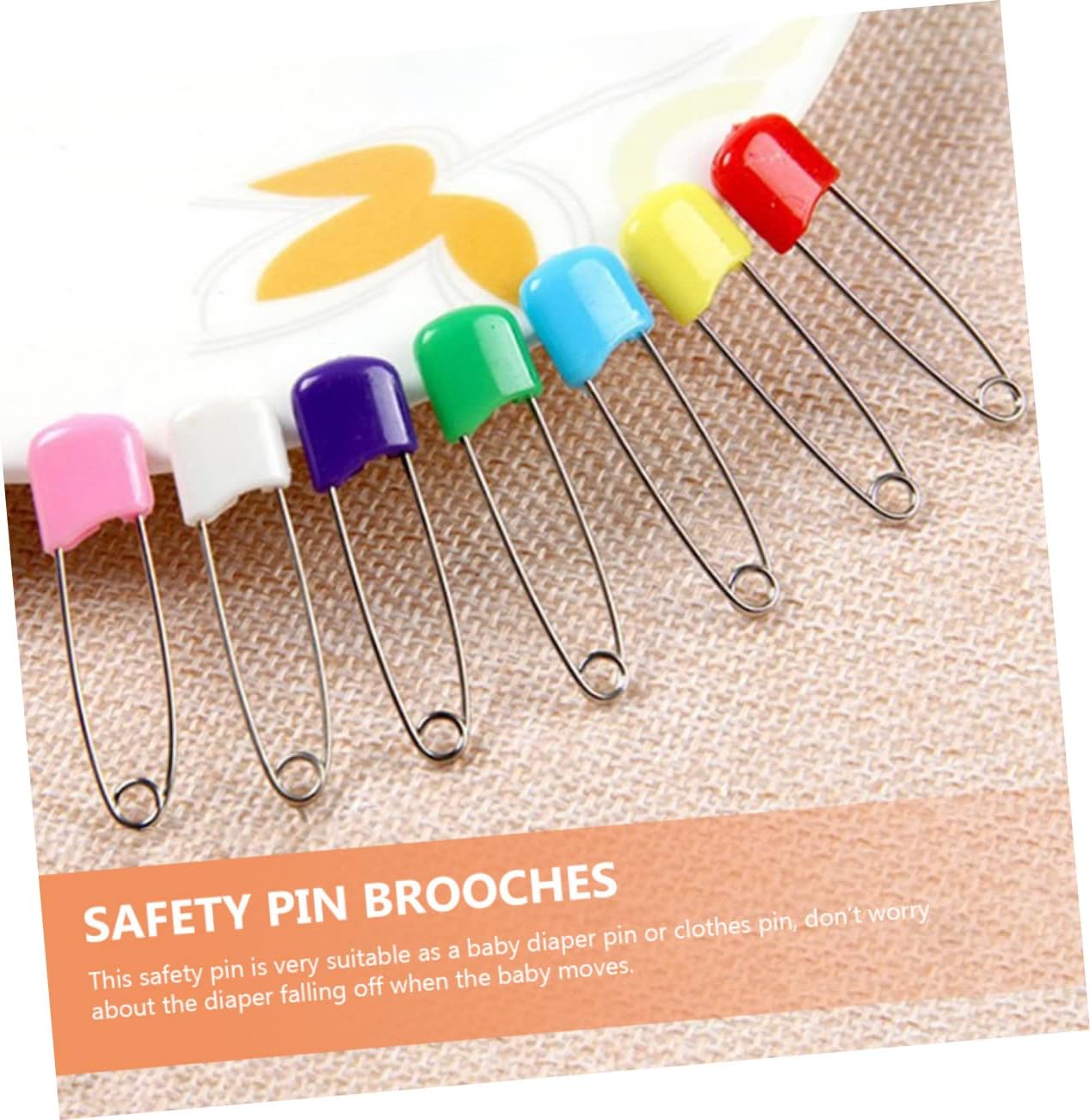 STOBOK 100pcs Clothes Safety Pin Fastener Safety Pin Brooches Large for Diaper Reusable