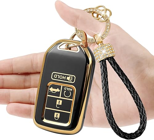 Moonlinks Cubierta de llavero de material TPU 5 botones, Accord-5 botón-negro