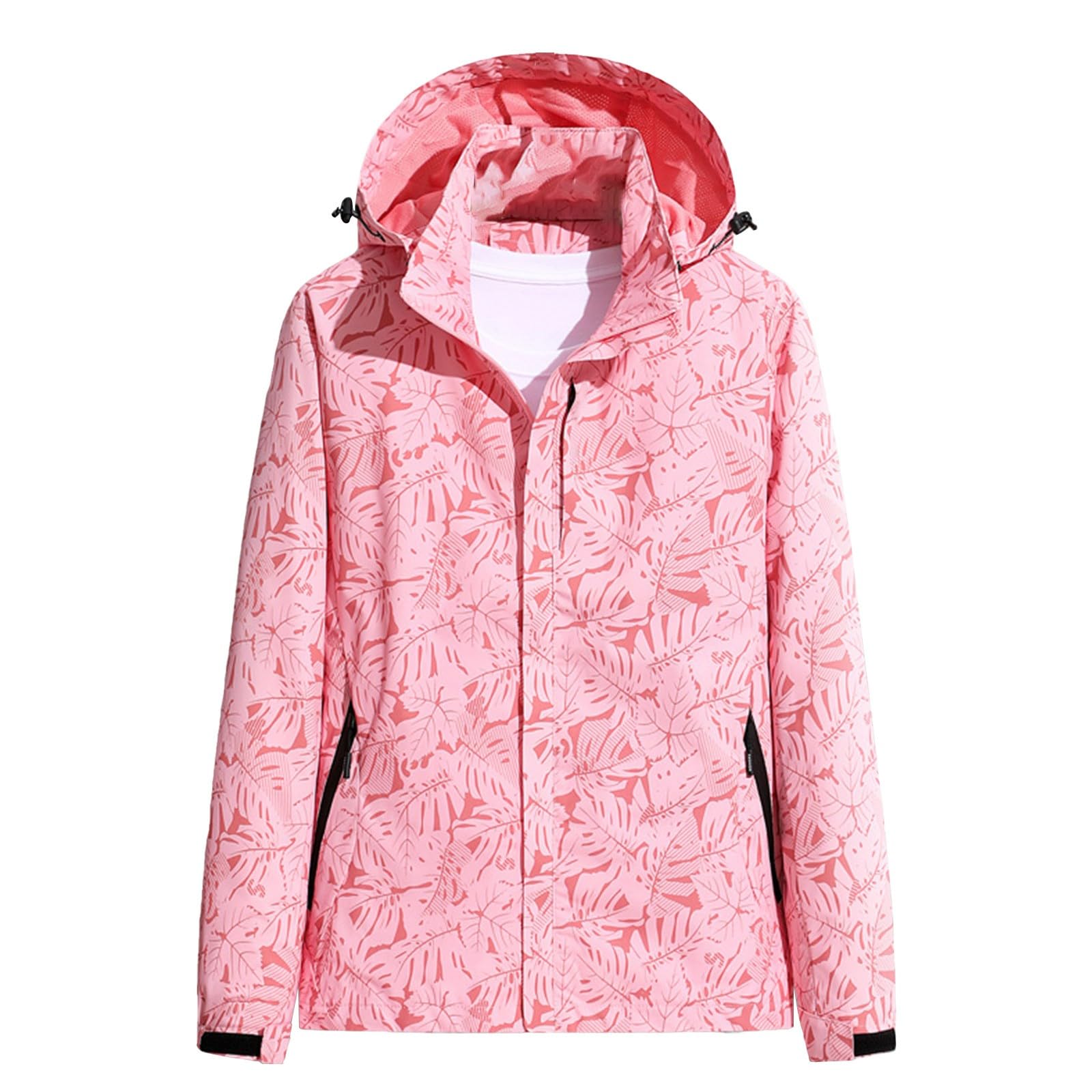 Chaqueta impermeable mujer softshell ligera transpirable abrigo senderismo con capucha 7