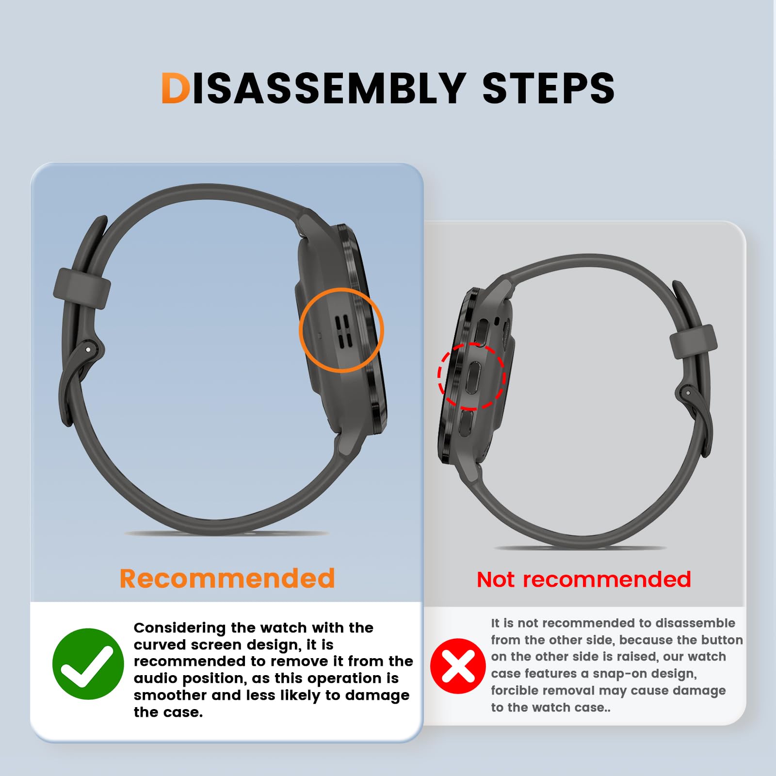 [3Pack] Kamita Etui z ochroną ekranu kompatybilne z Garmin Venu 3S 41mm, odporne na wstrząsy etui PC Bumper z folią ze szkła hartowanego, pełne pokrycie ochronne do Garmin Venu 3S 41 (Przezroczyste+