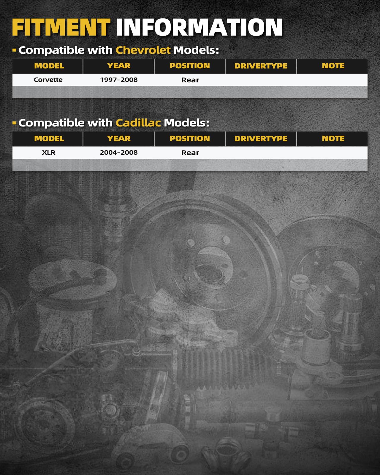 512153 Rodamiento de rueda y conjunto de buje, 2 unidades