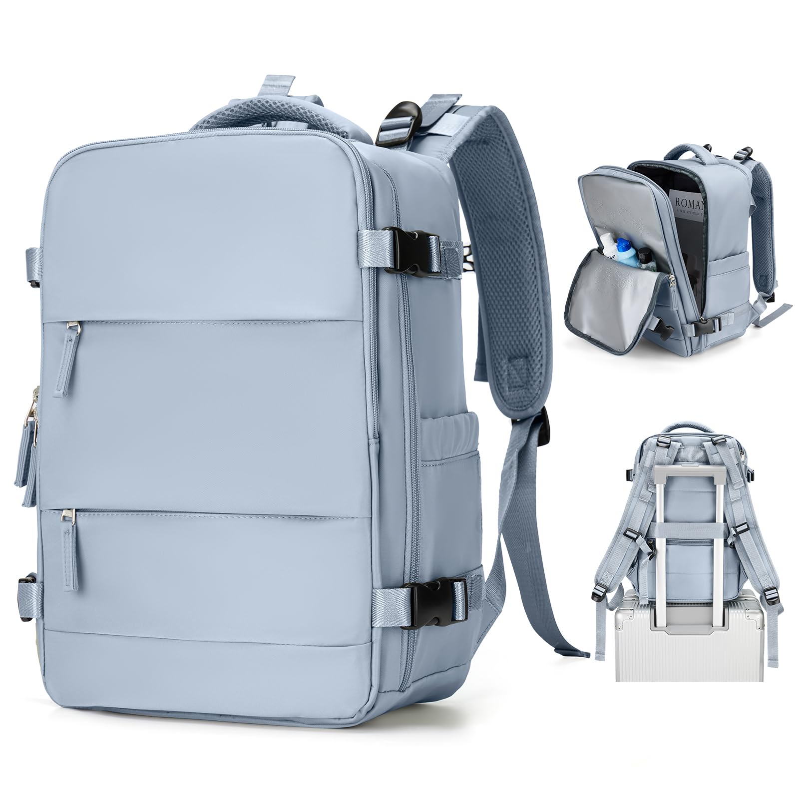 BJLFS Borse da Cabina per Ryanair 40x20x25 Bagaglio a Mano Zaino Borsa Zaino da Viaggio, Zaino da trekking,Zaino Easyjet 45x36x20,Zaino Casual per laptop da 14 pollici per scuola
