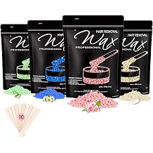 400g Wax Beads - Hard Wax Beads for Brazilian Bikini & Coarse/Stubborn Hair, Wax Beads for Hair Removal At-Home Waxing,Hard Wax Works on Face, Body, Legs