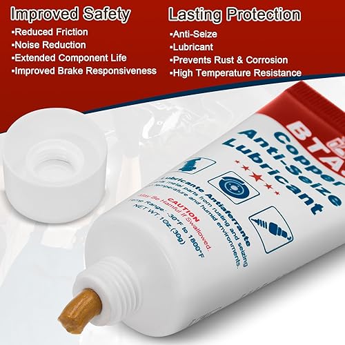 Miniatura 2 de Cobre anti-agarrotamiento compuesto hilo lubricante grasa nunca antiapoderarse alta temperatura para pernos de bujía 1 oz 1 unids