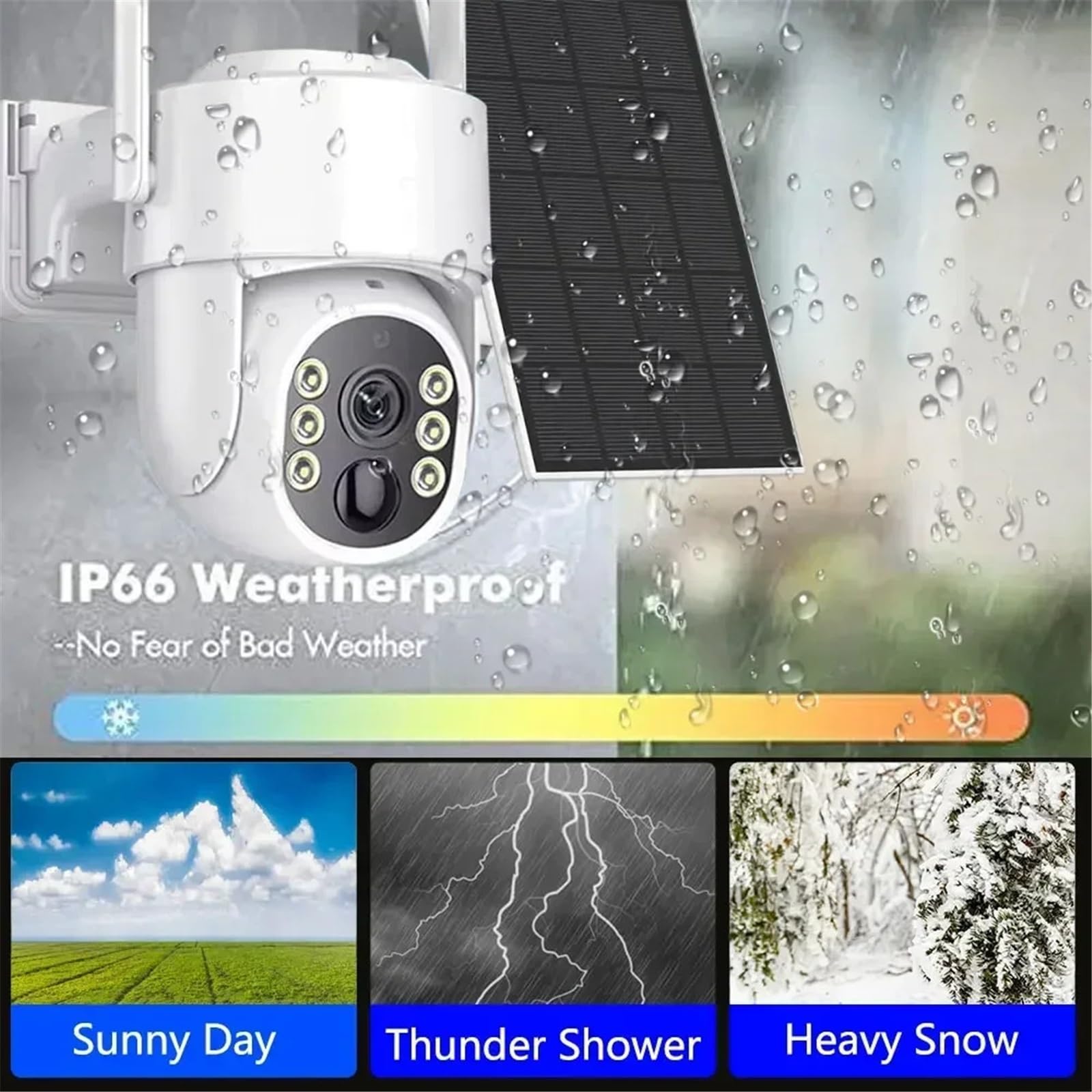 Kamera Wi-Fi HD Solar PIR Detekcja człowieka Kolor Noktowizor Wodoodporna kamera wideo IP Kamera 5MP Bateria Monitor CCTV Wszechstronny montaż(5MP Solar No Card)