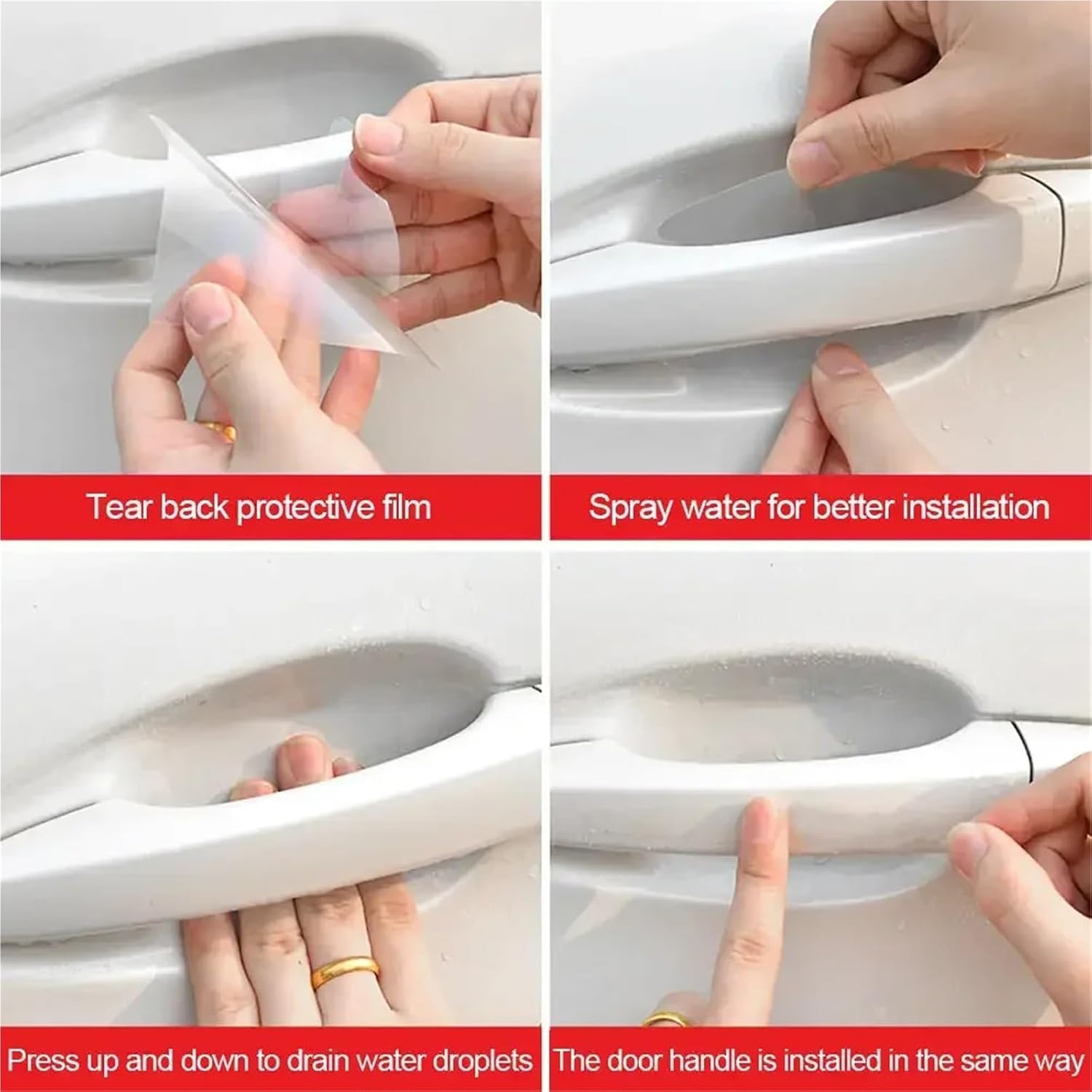 4-8pcs Transparent Car Sticker(8PCS)