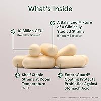 Vista 3 de Jarrow Formulas jarro-dophilus EPS, 5 mil millones de células por cápsula, apoya la función y la salud intestinal.120 cápsulas vegetales, JEPS120