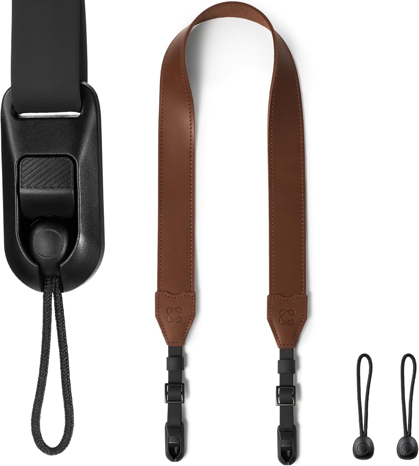 C Coiro Classic Leather Camera Strap with Quick Release, Sling Neck DSLR SLR Camera Shoulder Strap for Photographers