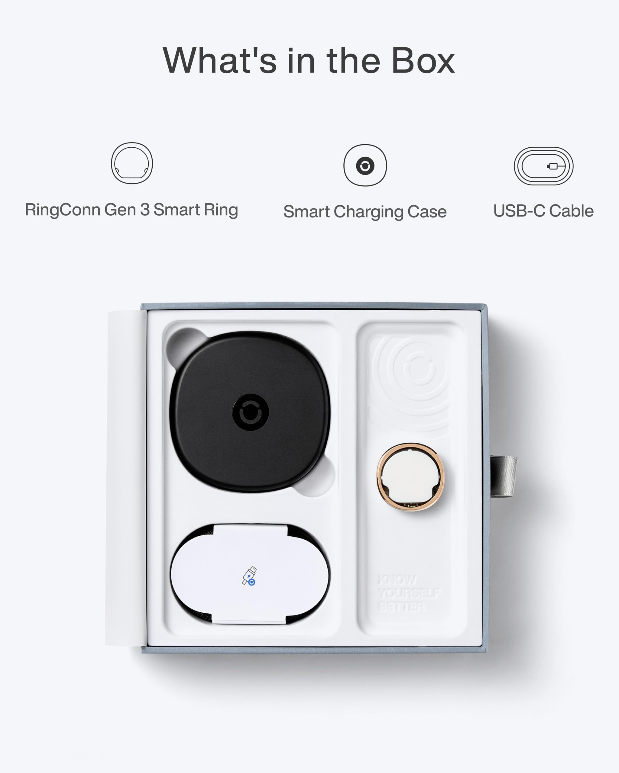 RingConn Gen 3, Primer Anillo Inteligente del Mundo con Tendencias Vasculares, Sin Suscripción, Alertas por Vibración, Sueño, Fitness, Frecuencia Cardíaca, 14 Días de Batería(10, Oro Real)