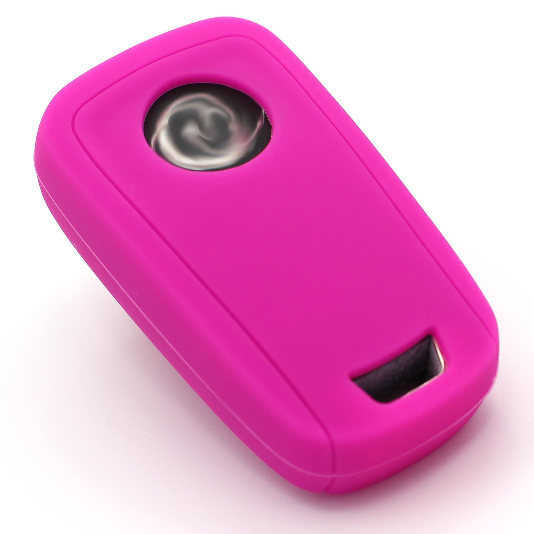 Custodia protettiva in silicone per chiavi auto 2 pulsanti rosa fluo