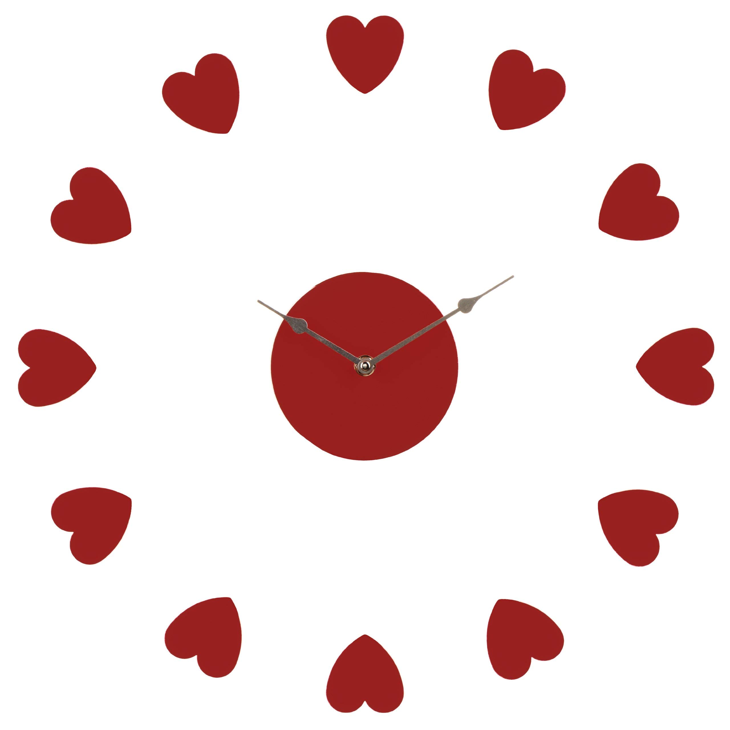 Premier Housewares DIY Heart Wall Clock - Red