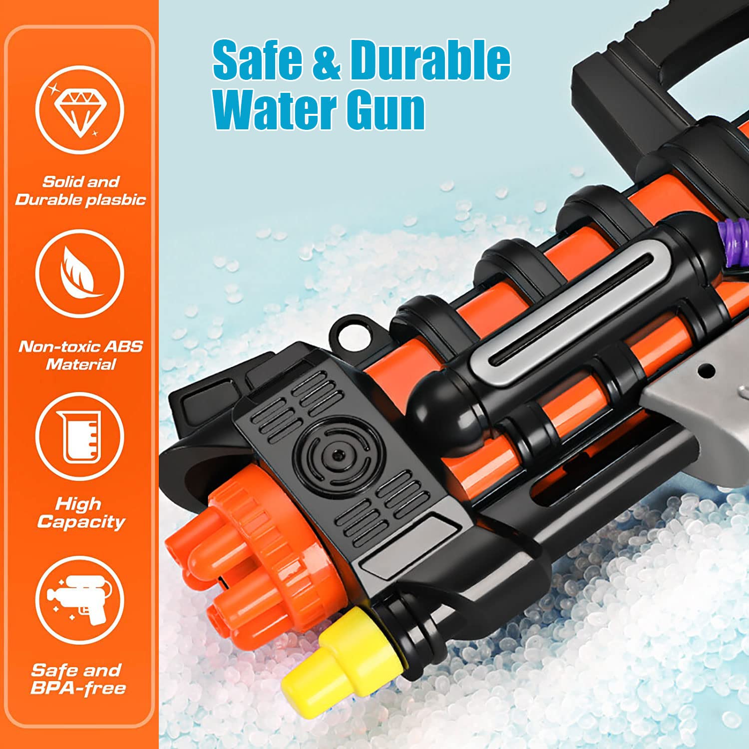 Roxie Water Guns for Kids Adults, 23 Inch Long Super Squirt Gun Water Blaster 40 Ft Long Range 1500CC Water Toy for Swimming Pool Beach Sand Water Fighting Toy, Red, SX_TOYGUN008_4
